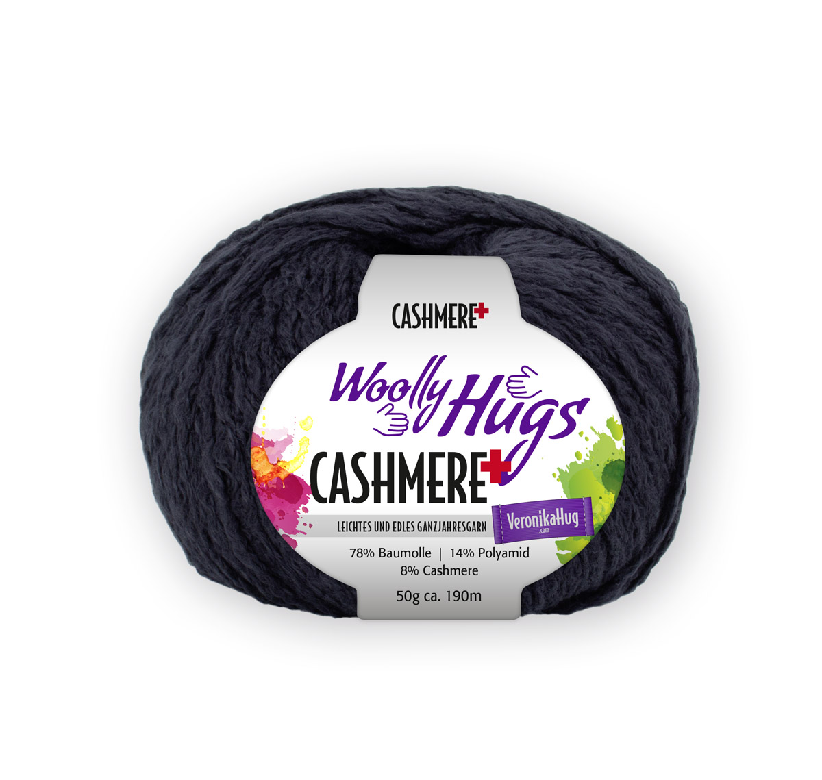 Cashmere+ von Woolly Hugs 0099 - schwarz