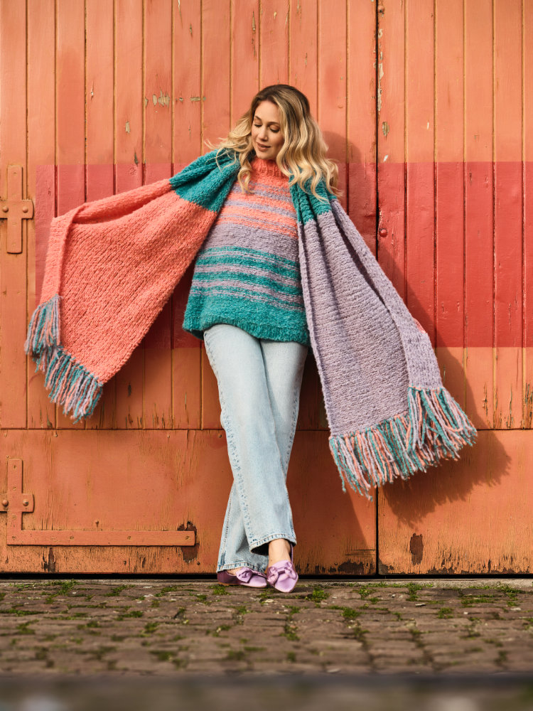 Schal Colorblocking | Anleitungsheft | Wolle Royal  | Stricken | Pro Lana