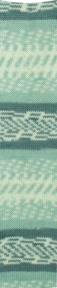 Fjord Socks - 4-fach Sockenwolle von Pro Lana 0185 - jade / petrol / weiß