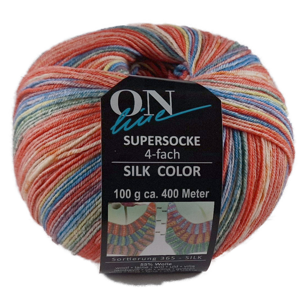Supersocke Silk Sort. 365 Color 4-fach von ONline Sort 365 - 3029