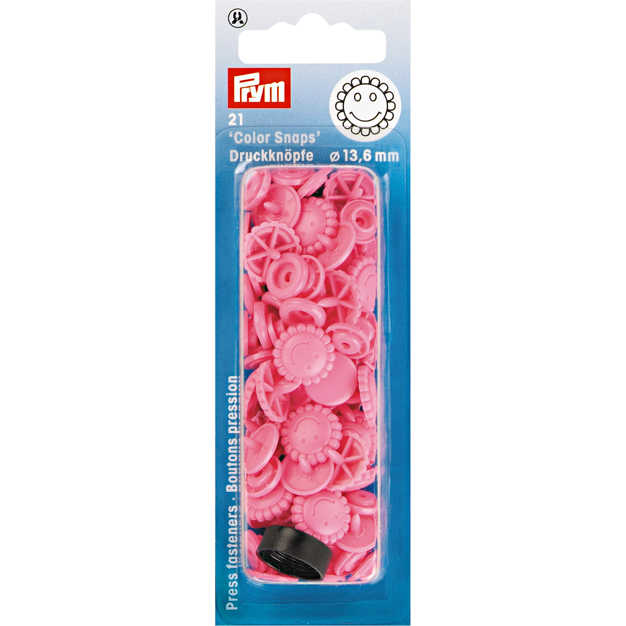 Nähfrei-Druckknöpfe Color Snaps Blume 13,6 mm, 21 St  von Prym