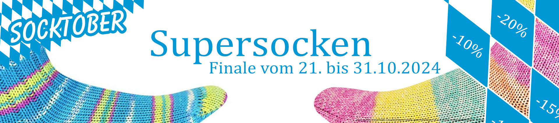 Socktober - jetzt beim Kauf von ONline Sockenwolle bis zu 20 % sparen