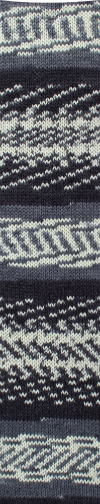 Fjord Socks - 4-fach Sockenwolle von Pro Lana 0190 - grau / anthrazit / weiß