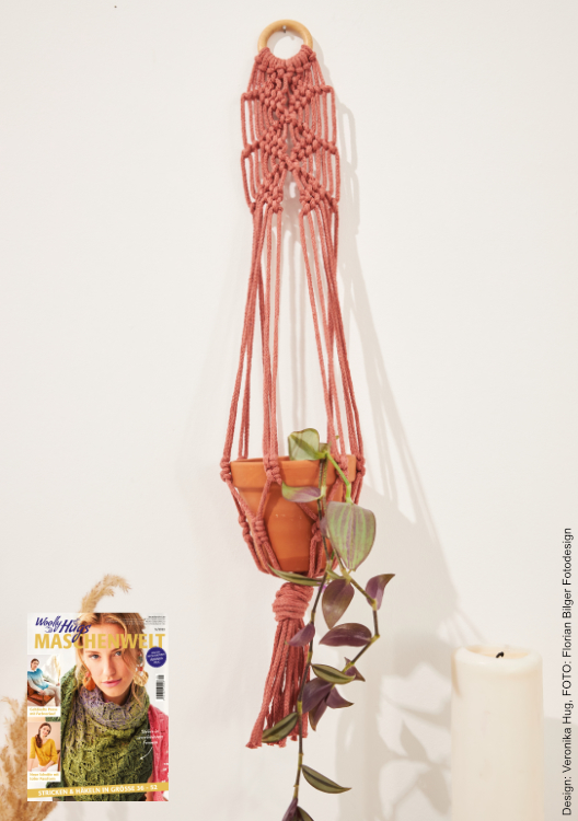 Blumenampel macrame | Wollpaket mit Macramé | Makramee Knoten