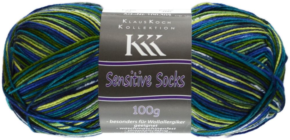 Sensitive Socks Color von KKK 0072 - grün / blau