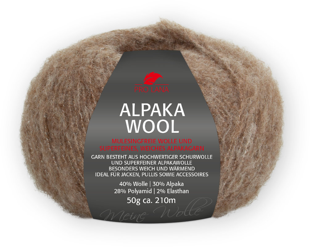 Alpaka Wool von Pro Lana 0018 - braun meliert