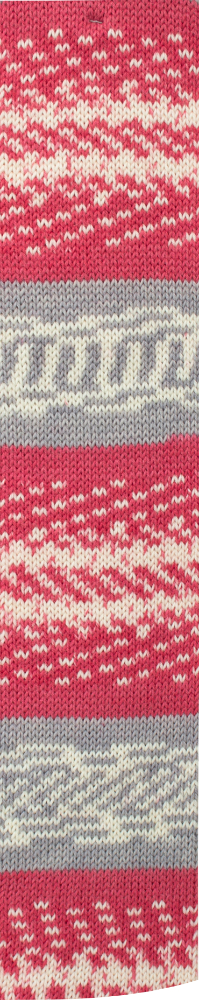 Fjord Socks - 4-fach Sockenwolle von Pro Lana 0183 - rot / grau / weiß