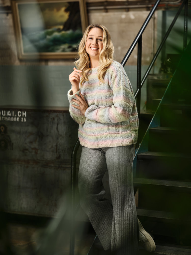 Sweater Schachbrettmuster  | Wollpaket mit Smooth  | Stricken | Pro Lana