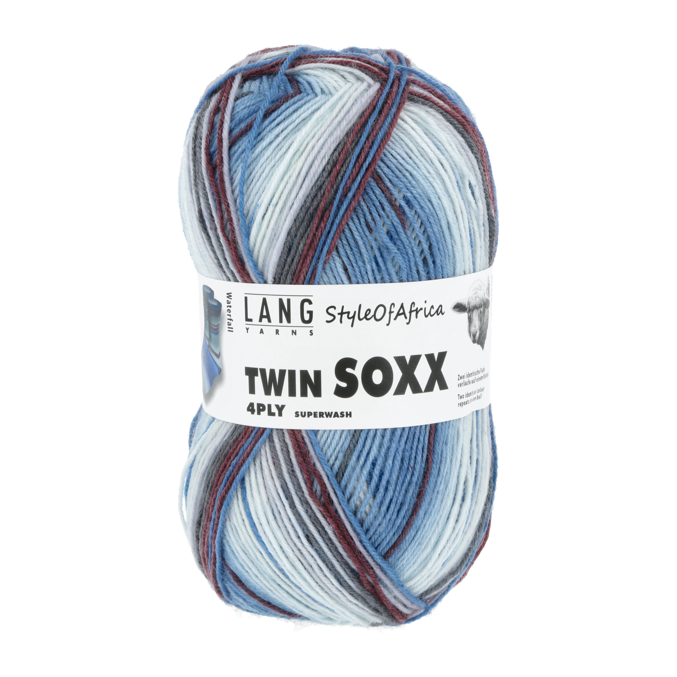 Twin Soxx 4-fach von Lang Yarns Style of Africa - 0307 - Waterfall