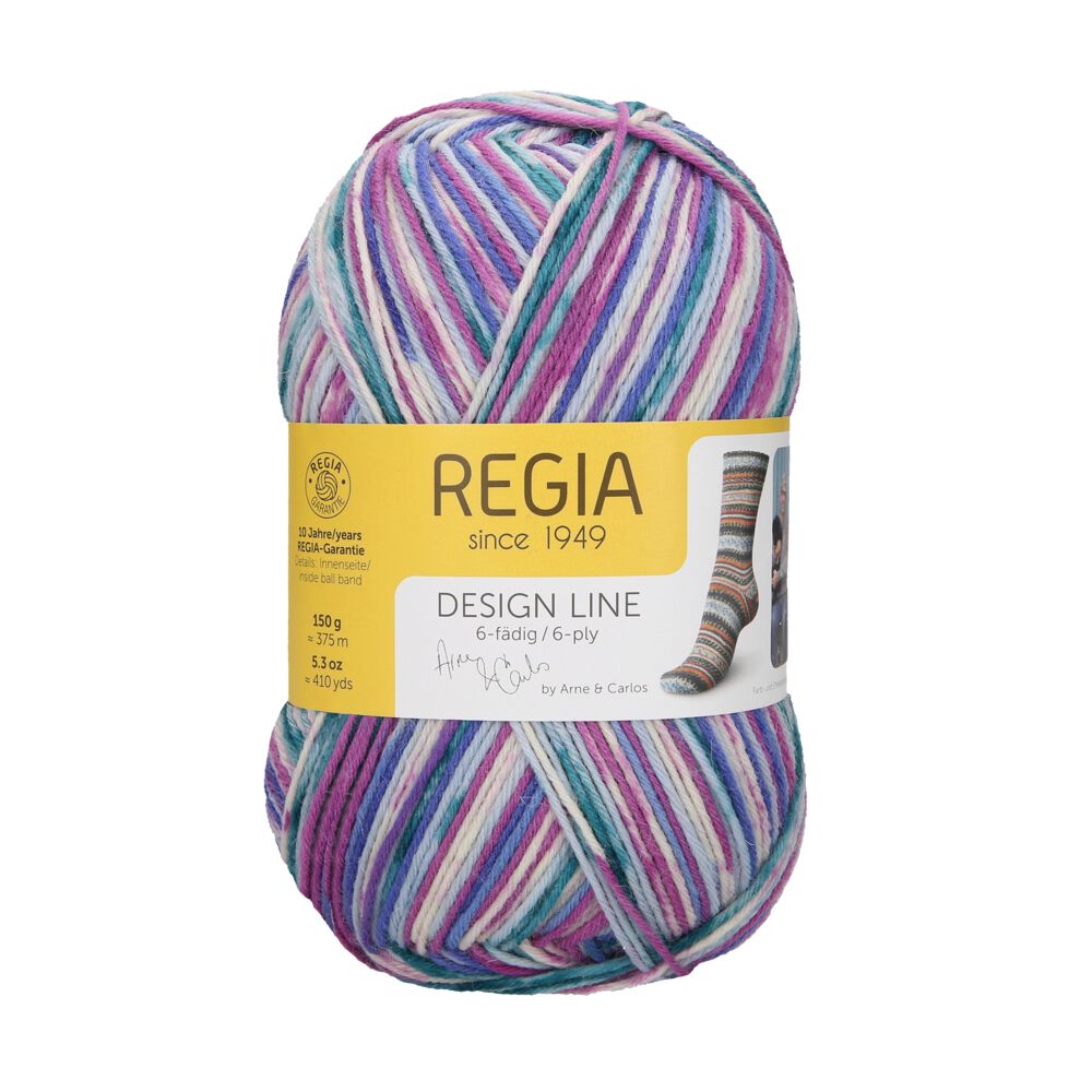 Sockenwolle 6-fach Design Line by Arne & Carlos von Regia 03653 star night color