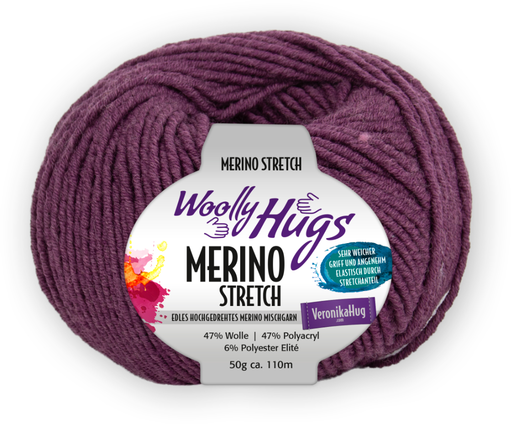 Merino Stretch von Woolly Hugs 0147 - pflaume