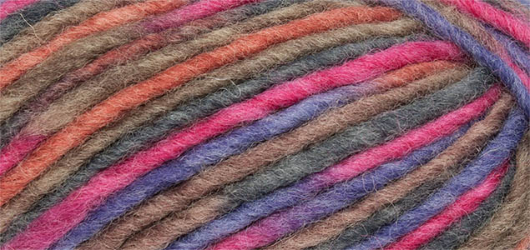 Filz Wolle Color Linie 231 von ONline 0102 - pink / braun / lila