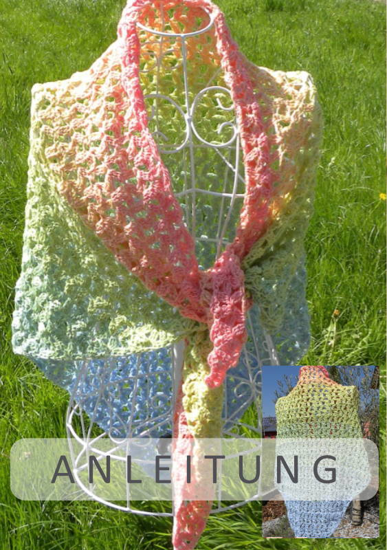 Tuch Blütenzauber | Einzelanleitung | Wolle BOBBEL cotton 800m  | Häkeln | Veronika Hug