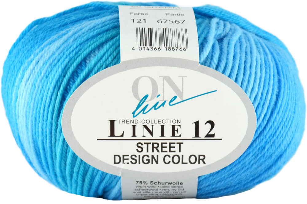 Street Design-Color Linie 12 von ONline 0121 - türkis/hellblau Street Design-Color Linie 12 von ONline 0121 - türkis/hellblau