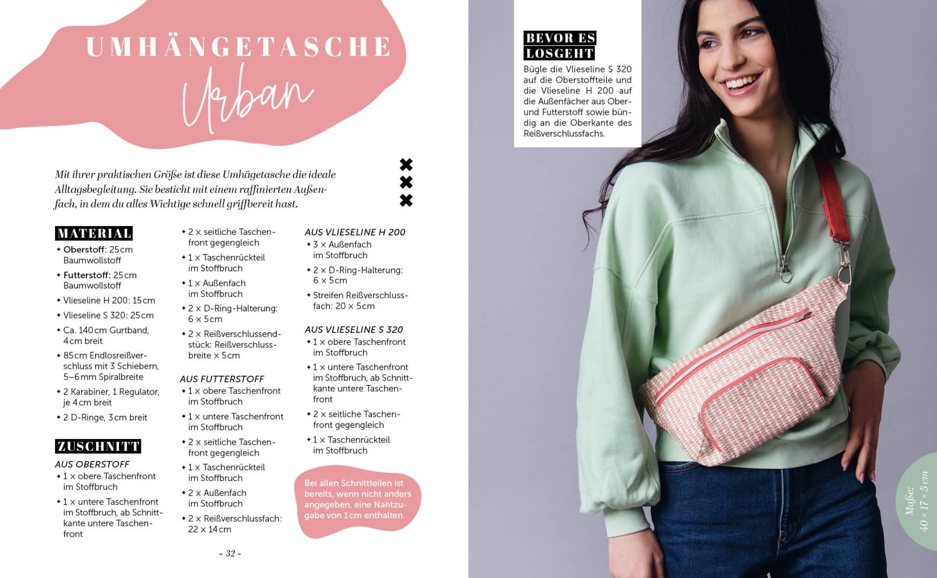 Bauchtaschen nähen - Trendige Crossbody-Bags und praktische Gürteltaschen von sportlich bis elegant
