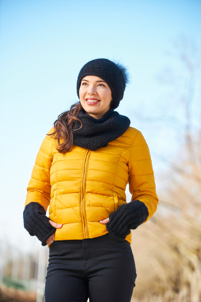 Mütze im versetzten Patentmuster | Wollpaket mit Merino Super Kid | Stricken