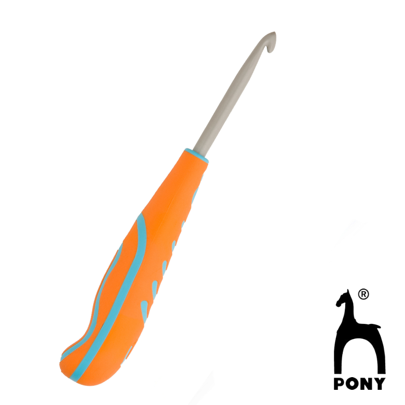 Wollhäkelnadel ergonomic von pony 13 cm 6,00 mm