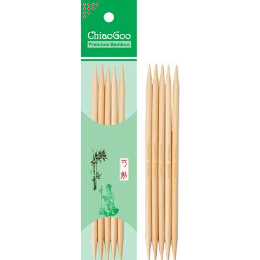 Nadelspiel Bamboo Natural von Chiaogoo 13 cm 5,50 mm