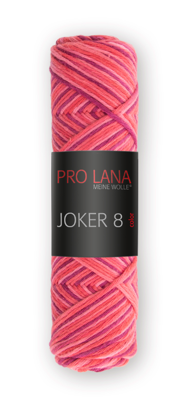 Joker 8 color Topflappengarn von Pro Lana 0531 - lachs / rot