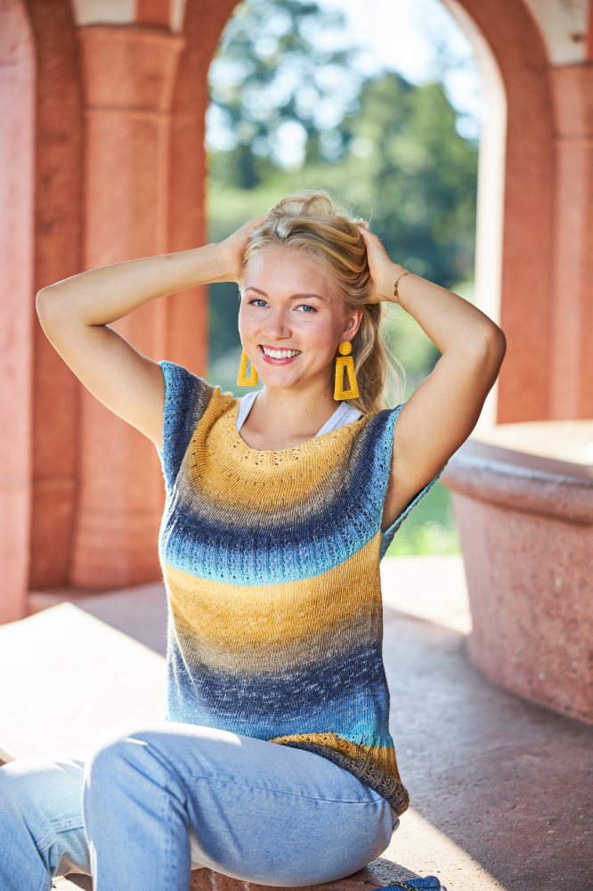 Pulli mit Rippen-Lochmuster in Top Down-Technik | Anleitungsheft | Wolle 1-2-3 Ideen  | Stricken | Regina Bühler, Pro Lana, Christophorus Verlag