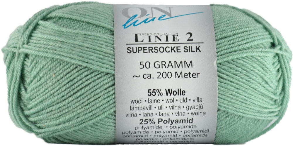 Supersocke Silk Uni Linie 2 von ONline 0027 - lindgrün