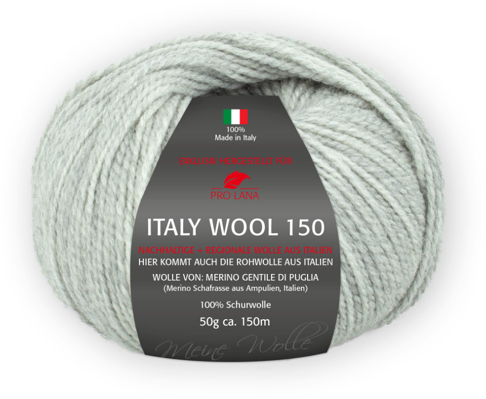 Italy Wool 150 von Pro Lana 0191 - hellgrau meliert