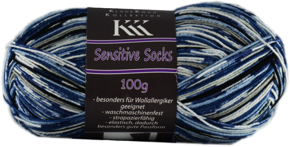 Sensitive Socks Color von KKK 0001 - blau / schwarz / weiß Sensitive Socks Color von KKK 0001 - blau / schwarz / weiß