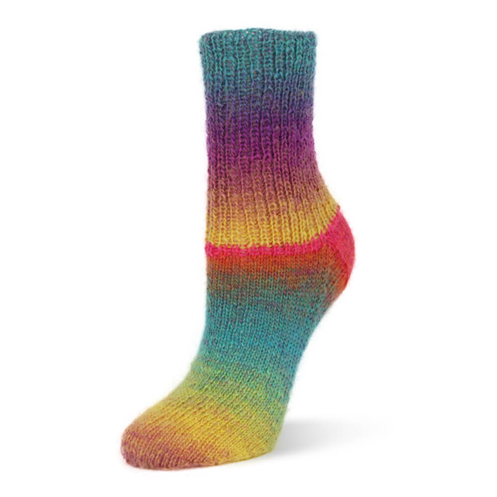Flotte Socke Kolibri 4-fach 6214 - aqua-orange-pink-senf Flotte Socke Kolibri 4-fach 6214 - aqua-orange-pink-senf