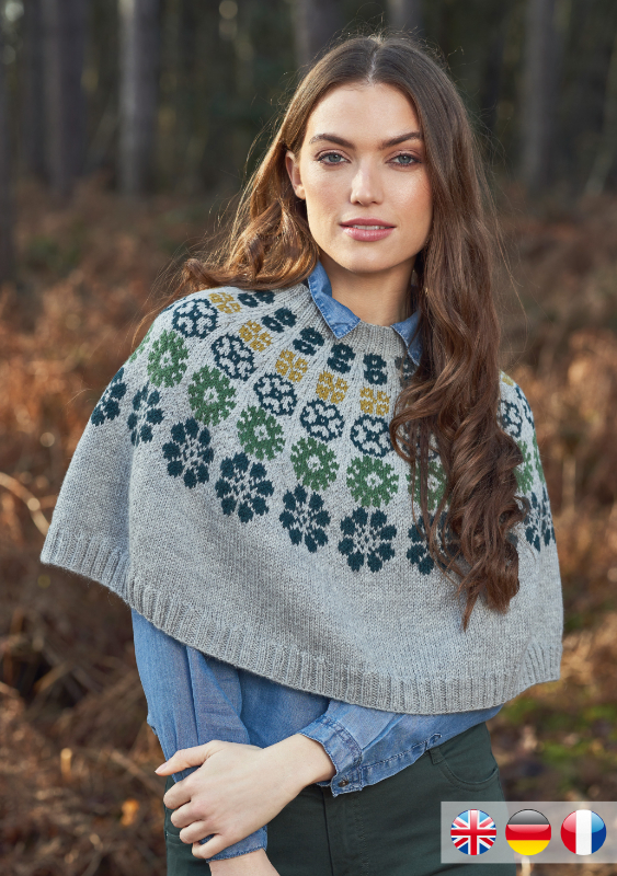 Solar Poncho | Wollpaket mit Alpaca Soft | Stricken