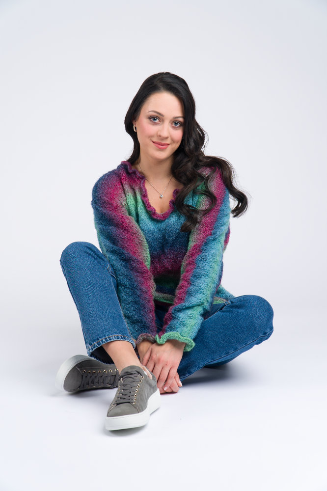 Pulli im Strukturmuster mit Rüschen | Anleitungsheft | Wolle Diamant  | Stricken | Pro Lana