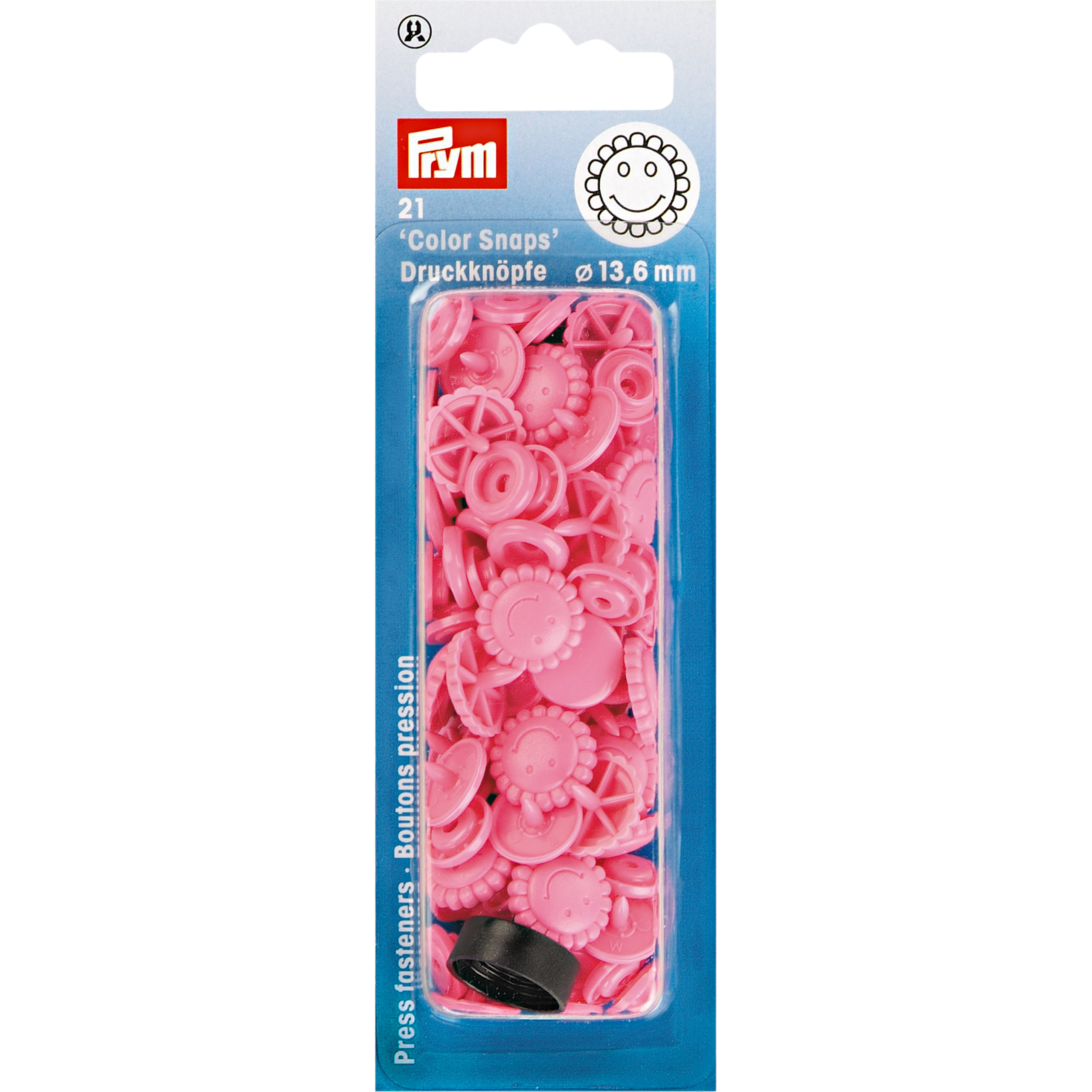 Nähfrei-Druckknöpfe Color Snaps Blume 13,6 mm, 21 St  von Prym türkis