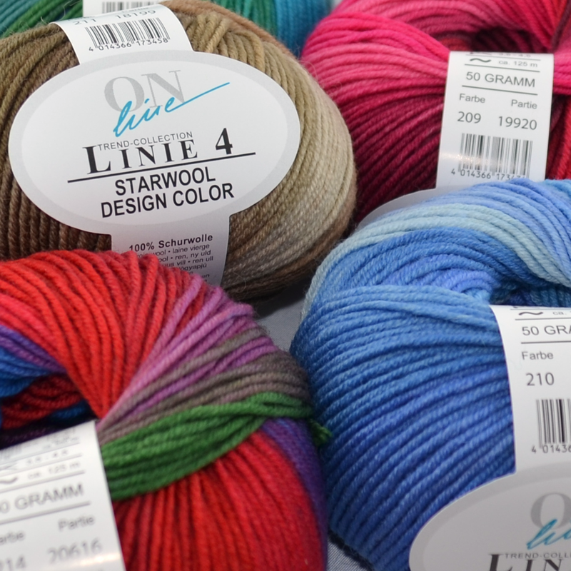 Starwool Linie 4 Design Color von ONline 0219 - lachs/gelb/rost/olive