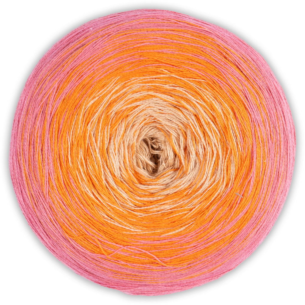 BOBBEL cotton 800m von Woolly Hugs 0072 - orange/altrosè
