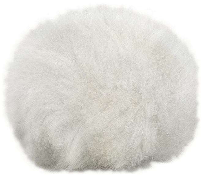 Fell Pompon MINI mit Druckknopf von Woolly Hugs