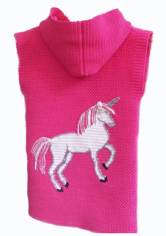 Kinderjacke Einhorn Mädchentraum | Wollpaket mit Candy Linie 134 | Häkeln