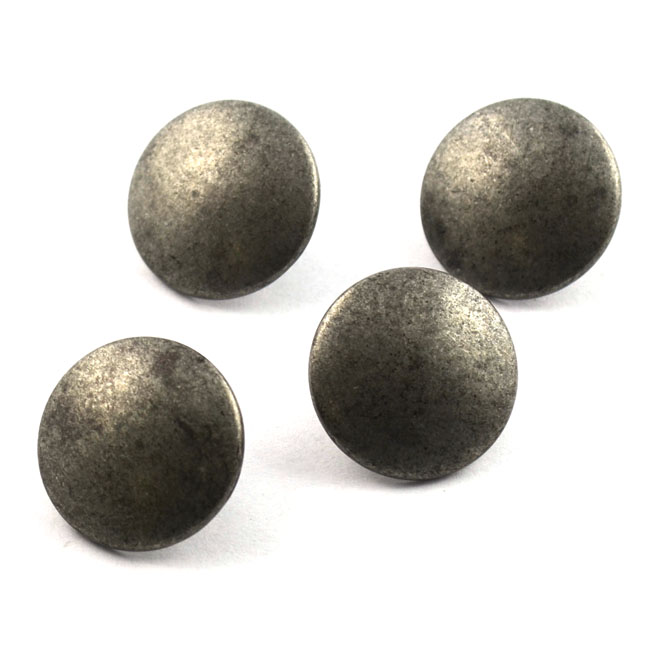 Vollmetallknopf schlicht 18 mm altzinn von Dill