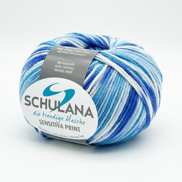 Sensitiva Print Color von Schulana 0202 - blau/hellblau/weiß