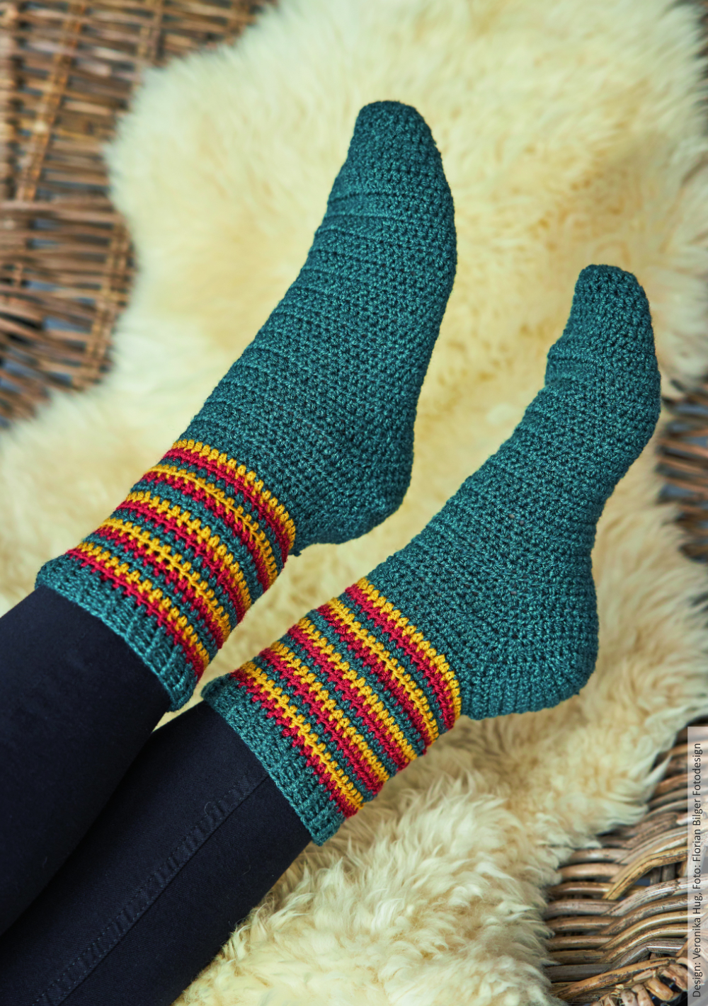 Häkel-Duo Socken | Wollpaket mit Merino Silk Socks Stretch, 4-fach | Häkeln