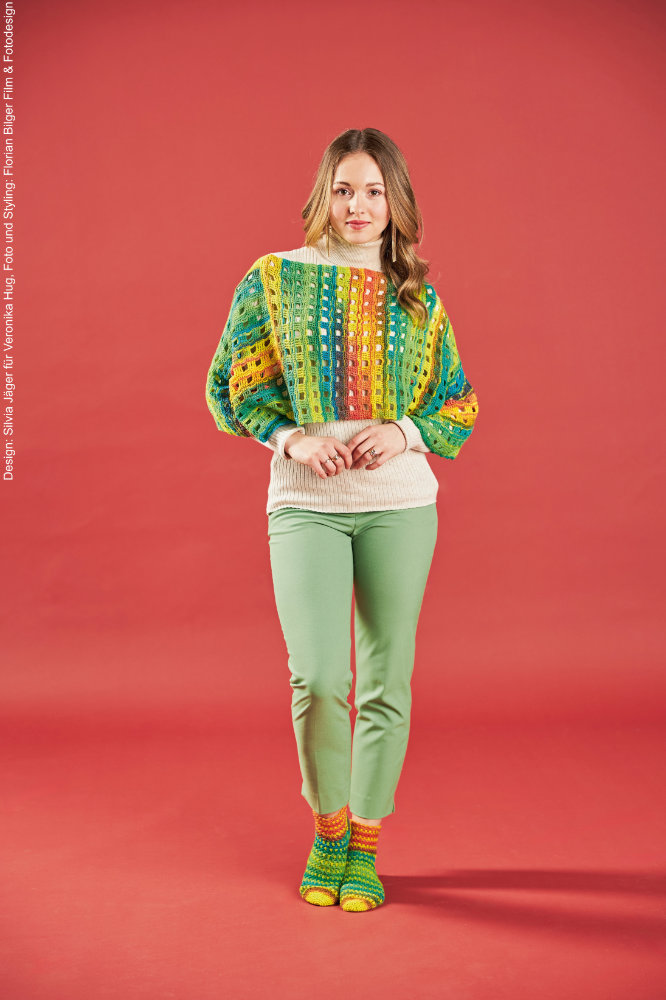 Poncho mit Sommersocken | Anleitungsheft | Wolle Paint Socks | Häkeln | Veronika Hug, Woolly Hugs, Christophorus Verlag Poncho mit Sommersocken | Anleitungsheft | Wolle Paint Socks | Häkeln | Veronika Hug, Woolly Hugs, Christophorus Verlag