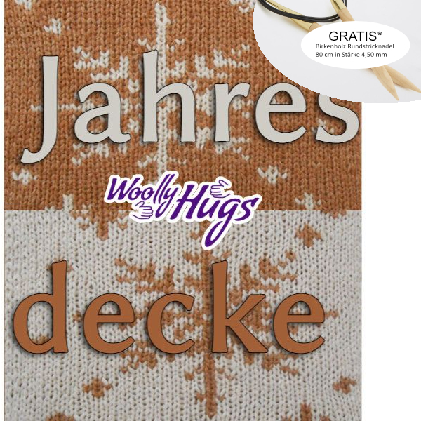 Woolly Hugs Jahresdecke im Doubel-Face | Anleitung + Wolle SHEEP | Stricken