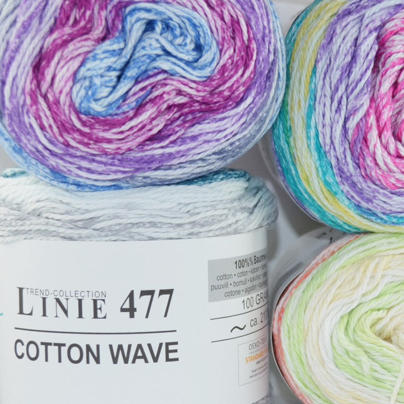 Cotton Wave Linie 477 von ONline 0109 - grau / orange / rot