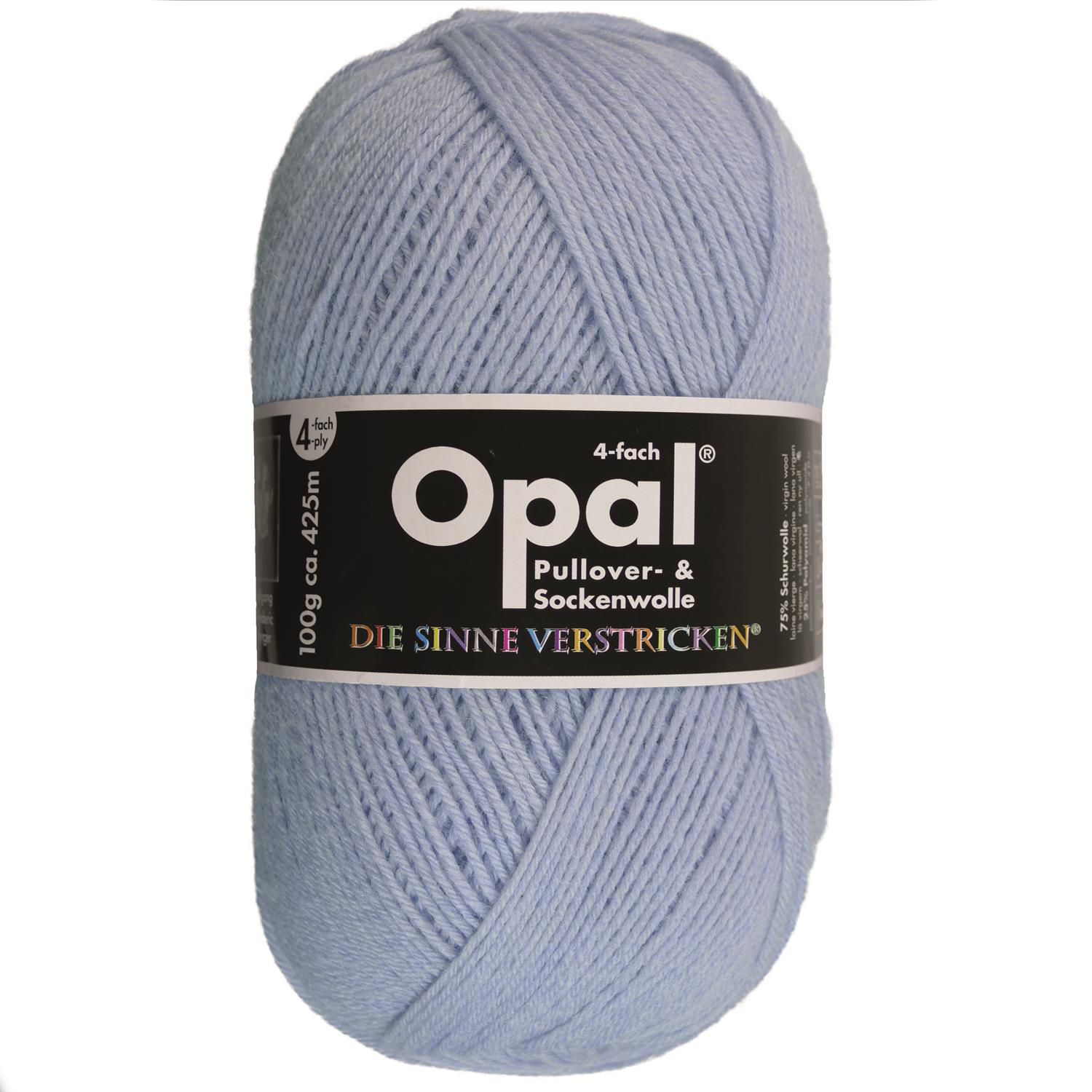 OPAL uni - 4-fach Sockenwolle 9932 - himmelblau