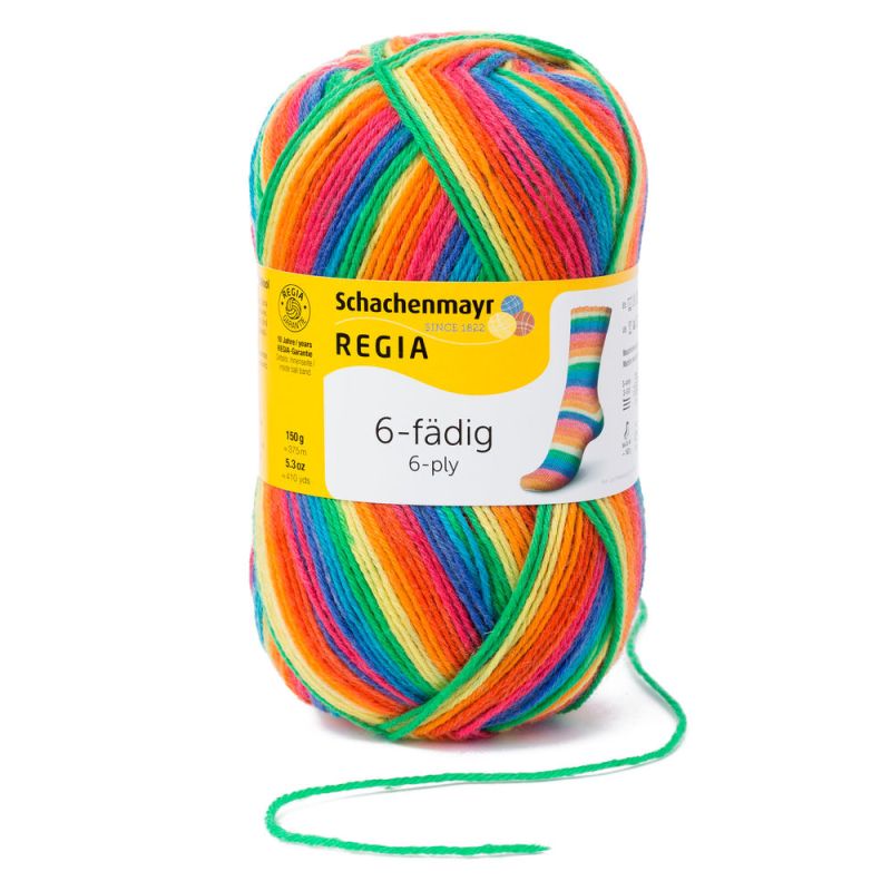 Sockenwolle Color 6-fach 150 g von Regia