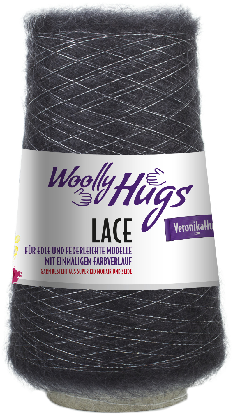 Lace von Woolly Hugs 0098 - anthrazit