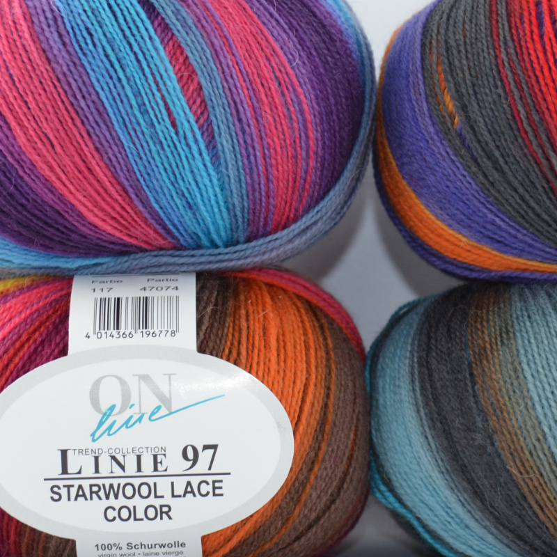 Starwool Lace Color Linie 97 von ONline 0103 - orange / gelb/blau