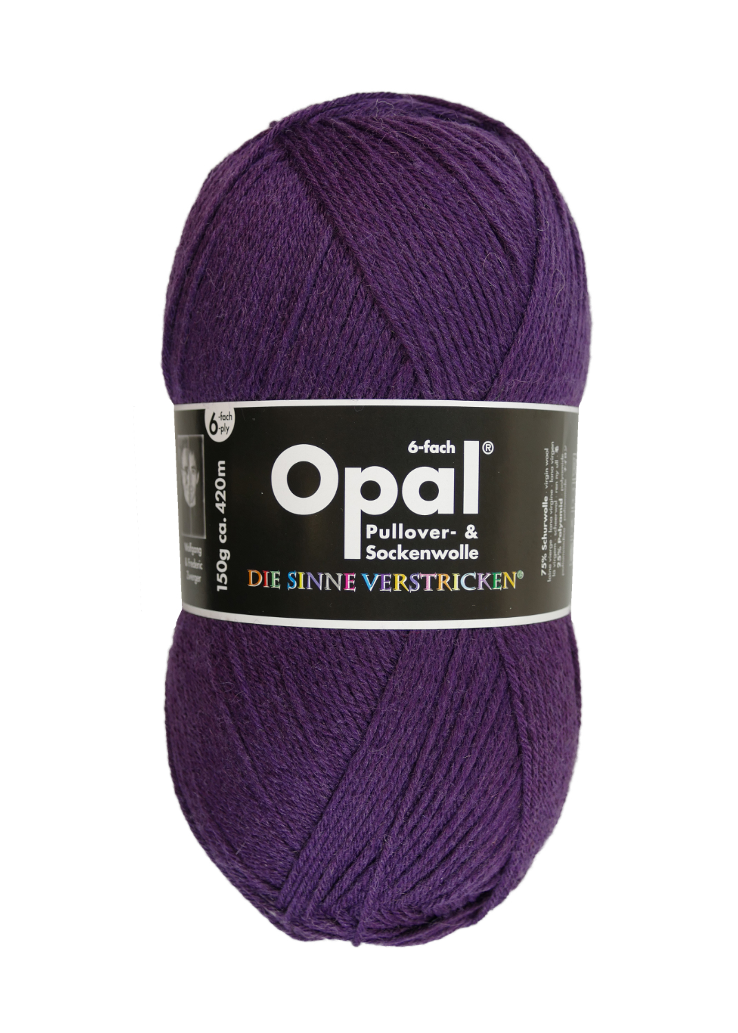 Sockenwolle Uni - 6-fach 150 g von OPAL 7902 - violett