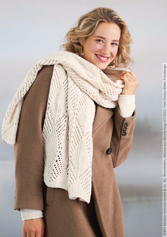 Stola Federleicht | Wollpaket mit Cashmere+ | Stricken