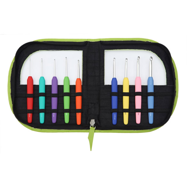 Häkelnadeln Set Waves, 2,00 - 6,00 mm, grün von knit pro