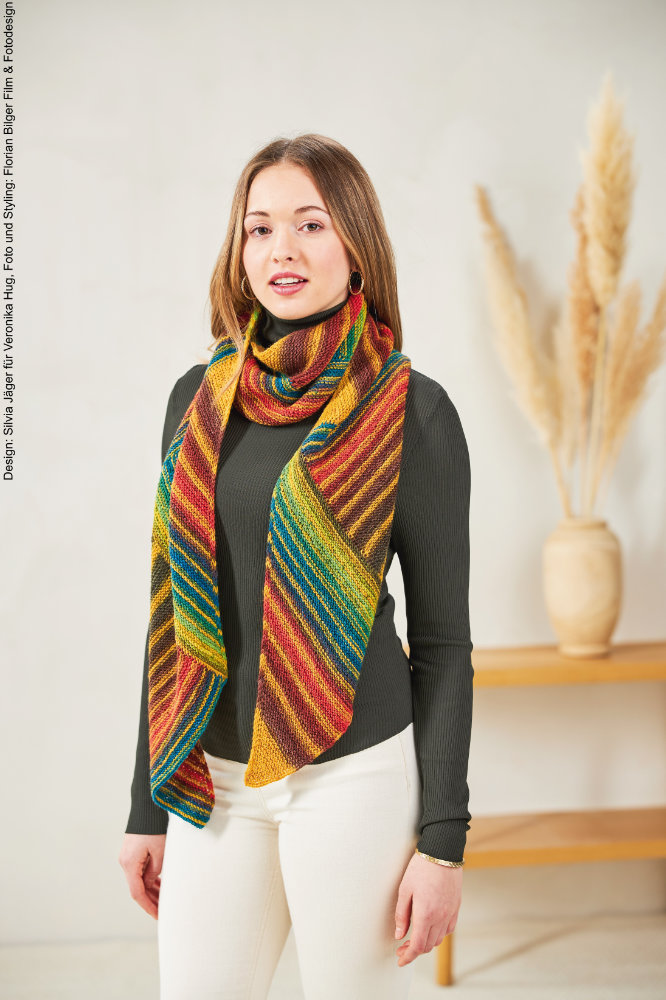 Schrägstreifen-Schal mit Socken | Anleitungsheft | Wolle Paint Socks | Stricken | Veronika Hug, Woolly Hugs, Christophorus Verlag Schrägstreifen-Schal mit Socken | Anleitungsheft | Wolle Paint Socks | Stricken | Veronika Hug, Woolly Hugs, Christophorus Verlag