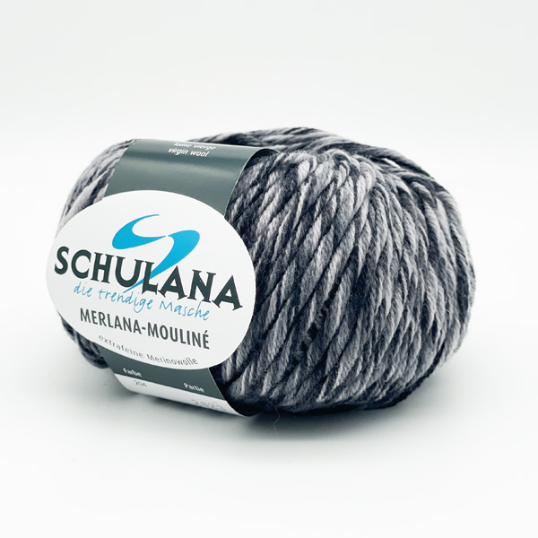 Merlana Mouliné von Schulana 0204 - schwarz/anthrazit/weiß